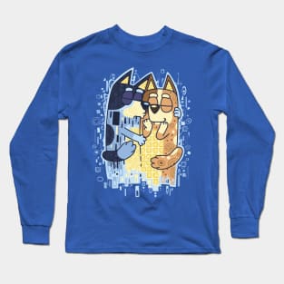 The Heelers Kiss blue Long Sleeve T-Shirt